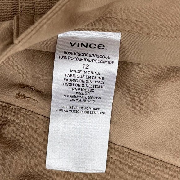 Vince Wide Leg Cargo Trouser Women‎ 12 EUC Pockets Lightweight Pants Zip Closure - Picture 12 of 13